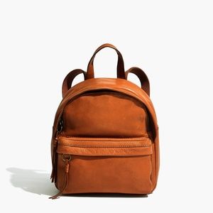 MADEWELL The Lorimer Mini Backpack in English Saddle Leather
